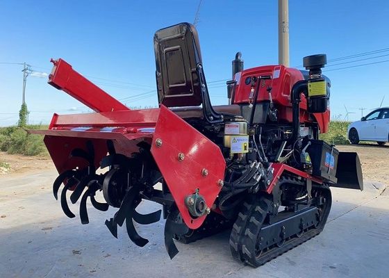 Traktor z silnikiem silnikowym o mocy 35 KM Mini Crawler Walking Paddy Rubber Crawler Tractor With Tiller