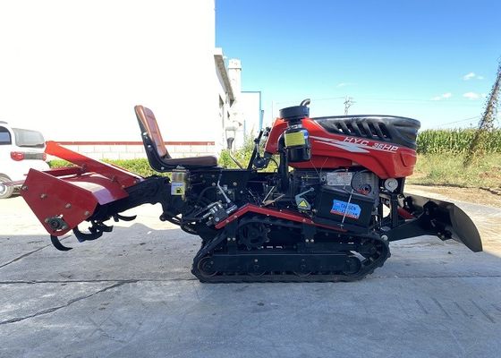 Traktor z silnikiem silnikowym o mocy 35 KM Mini Crawler Walking Paddy Rubber Crawler Tractor With Tiller
