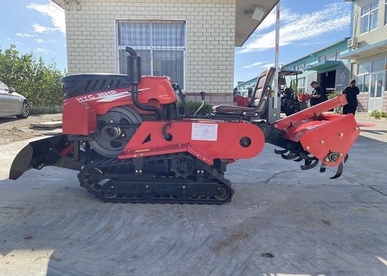 Traktor z silnikiem silnikowym o mocy 35 KM Mini Crawler Walking Paddy Rubber Crawler Tractor With Tiller