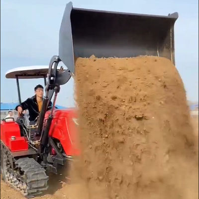 Ciężkie maszyny rolnicze 80hp Crawler kompaktowy ciągnik z ładowarką