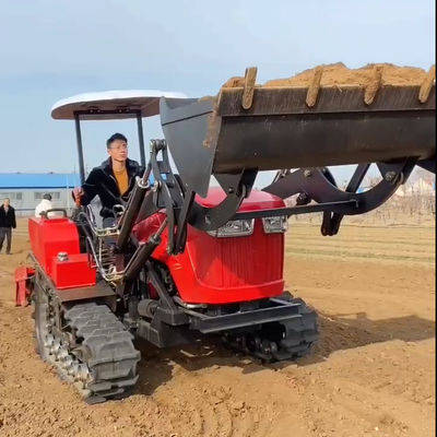 Ciężkie maszyny rolnicze 80hp Crawler kompaktowy ciągnik z ładowarką