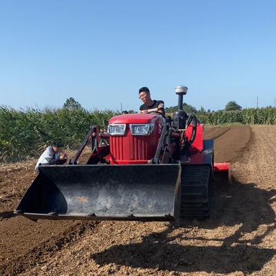 Ciężkie maszyny rolnicze 80hp Crawler kompaktowy ciągnik z ładowarką