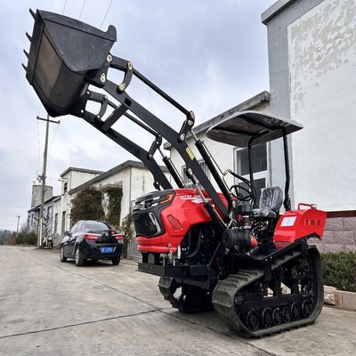 Orchard Mini Traktor, Vineyard Crawler Traktor 50HP Z Rotacyjnym Tiller Plow