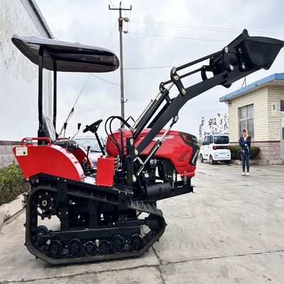 Orchard Mini Traktor, Vineyard Crawler Traktor 50HP Z Rotacyjnym Tiller Plow