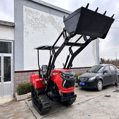 Orchard Mini Traktor, Vineyard Crawler Traktor 50HP Z Rotacyjnym Tiller Plow