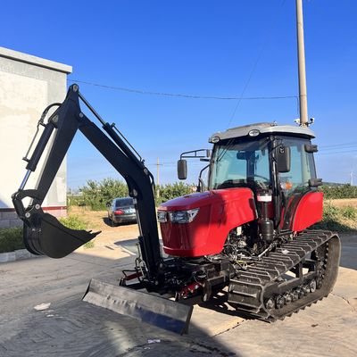 120KM Traktor z zamkniętą kabiną Sprzęt rolniczy Traktor mini z napędem napędowym