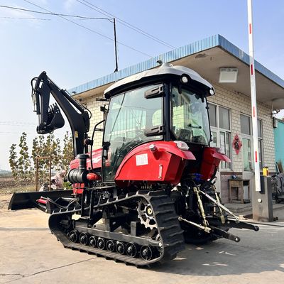 120KM Traktor z zamkniętą kabiną Sprzęt rolniczy Traktor mini z napędem napędowym